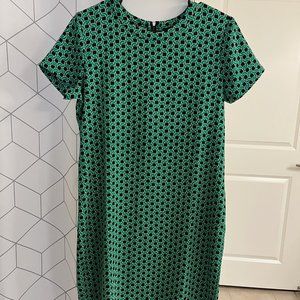 Cute Green and Navy Shift Dress